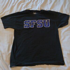 Champion San Francisco State University (SFSU) T-shirt Size Large Black And Blue